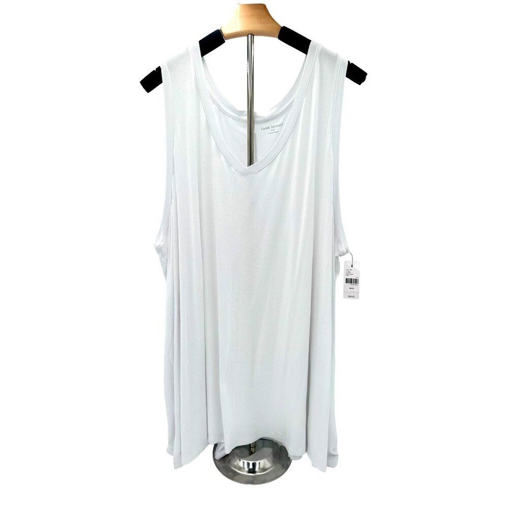 Lane Bryant‎ White Tshirt Style Tunic Tank NWT Sz 30/32